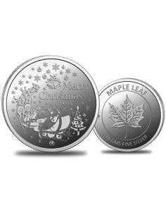 Omkar Mint Christmas Silver Coin of 10 Grams in 999 Purity Fineness