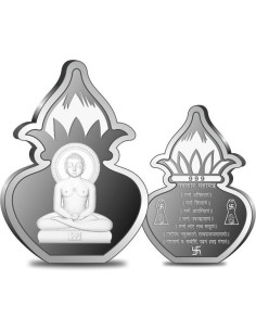 Omkar Mint Kalash Mahavir Silver Coin Of 10 Grams in 999 Purity Fineness