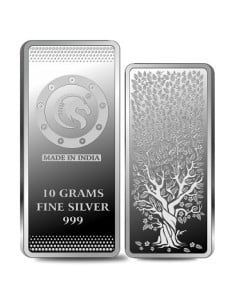 Omkar Mint Kalpataru Silver Bar Of 10 Grams in 999 Purity Fineness