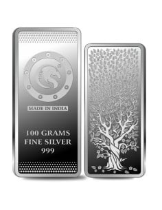 Omkar Mint Kalpataru Silver Bar Of 100 Grams in 999 Purity Fineness