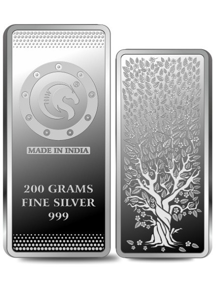 Omkar Mint Kalpataru Silver Bar of 200 Grams in 999 Purity Fineness