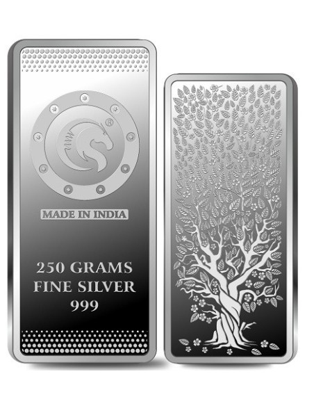 Omkar Mint Kalpataru Silver Bar of 250 Grams in 999 Purity Fineness