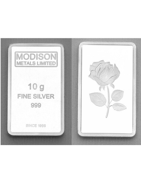 Modison Silver Bar of 10 Grams in 999 Purity /Fineness in Capsule