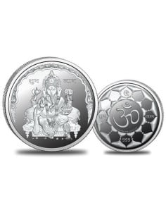 Omkar Mint Ganesh Silver Coin of 20 Grams in 999 Purity Fineness