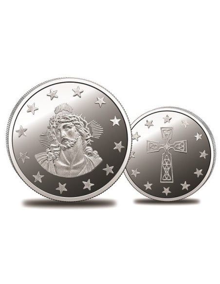 Omkar Mint Jesus Silver Coin of 20 Gram in 999 Purity / Fineness