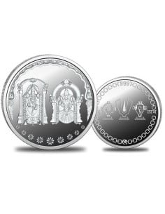 Omkar Mint Balaji Padmavati Silver Coin of 100 Grams in 999 Purity Fineness