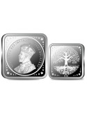 Omkar Mint Square King George Silver Coin Of 10 Grams in 999 Purity Fineness