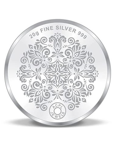 ACPL Color Ashtalakshmi BIS Hallmarked Silver Coin Of 20 Gram in 999 Purity / Fineness