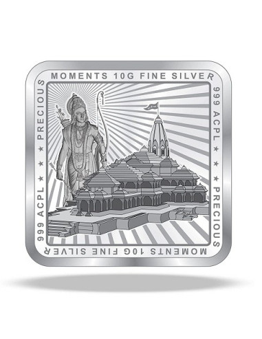 ACPL Color Ram Darbar BIS Hallmarked Silver Coin Of 10 Gram in 999 Purity / Fineness