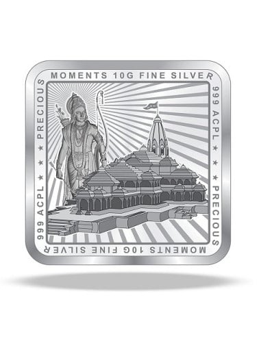 ACPL Color Ram Darbar BIS Hallmarked Silver Coin Of 10 Gram in 999 Purity / Fineness