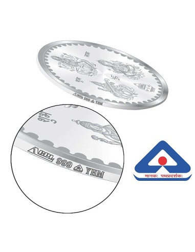 ACPL BIS Hallmarked Trimurti Silver Coin Of 10 Gram in 999 Purity / Fineness