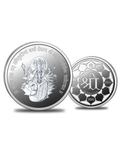 Omkar Mint Gayatri Mata Silver Coin of 100 Grams in 999 Purity Fineness