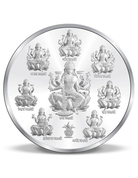 ACPL Ashtalakshmi BIS Hallmarked Silver Coin Of 10 Gram in 999 Purity / Fineness
