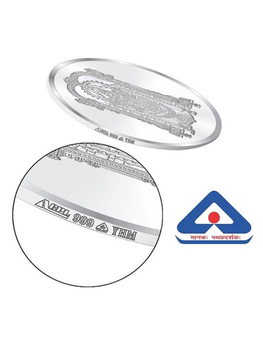 ACPL Balaji BIS Hallmarked Silver Coin Of 10 Gram in 999 Purity / Fineness