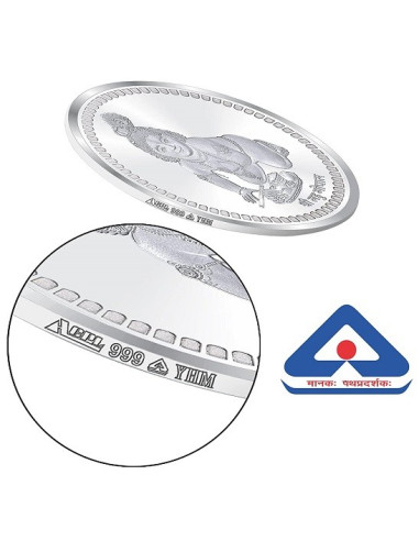 ACPL Krishna BIS Hallmarked Silver Coin Of 10 Gram in 999 Purity / Fineness
