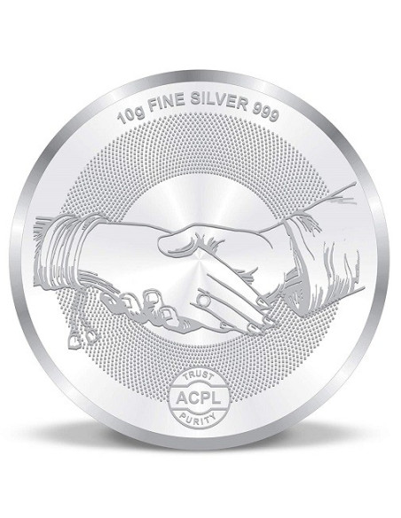 ACPL Color Congratulation BIS Hallmarked Silver Coin Of 10 Gram in 999 Purity / Fineness