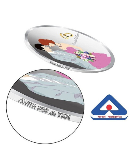 ACPL Color Congratulation BIS Hallmarked Silver Coin Of 10 Gram in 999 Purity / Fineness