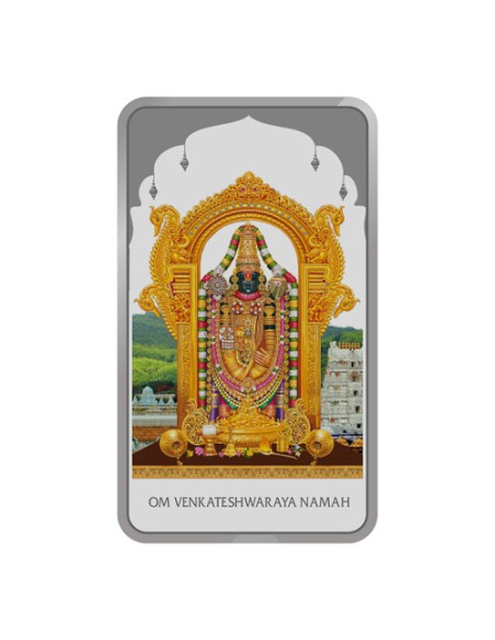 MMTC PAMP Lord Balaji Color Silver Bar of 50 Gram in 999.9 Purity / Fineness