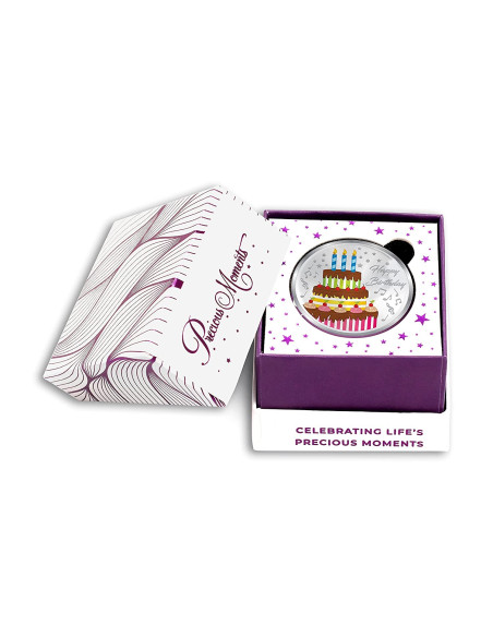 ACPL Color Happy Birthday BIS Hallmarked Silver Coin Of 10 Gram in 999 Purity / Fineness