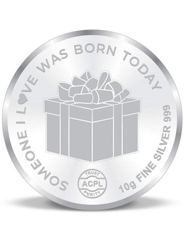 ACPL Color Happy Birthday BIS Hallmarked Silver Coin Of 10 Gram in 999 Purity / Fineness