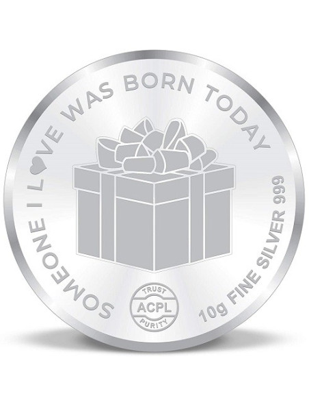 ACPL Color Happy Birthday BIS Hallmarked Silver Coin Of 10 Gram in 999 Purity / Fineness