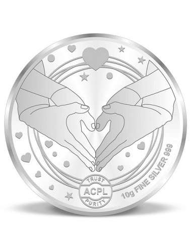 ACPL Color Anniversary BIS Hallmarked Silver Coin Of 10 Gram in 999 Purity / Fineness