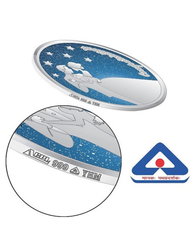ACPL Color Anniversary BIS Hallmarked Silver Coin Of 10 Gram in 999 Purity / Fineness