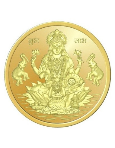 Omkar Mint Lakshmi Gold Coin Of 5 Gram 24Kt Gold 999 Purity Fineness
