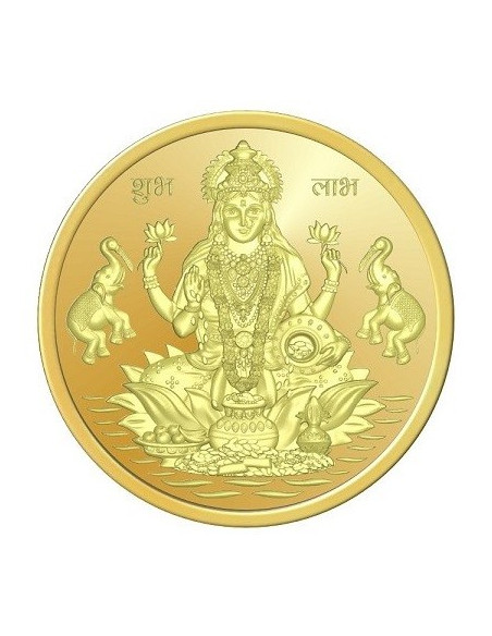 Omkar Mint Lakshmi Gold Coin Of 5 Gram 24Kt Gold 999 Purity Fineness