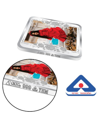 ACPL Personalised  BIS Hallmarked Happy Birthday Silver Square Coin Of 20 Gram in 999 Purity / Fineness