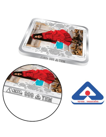 ACPL Personalised  BIS Hallmarked Happy Birthday Silver Square Coin Of 20 Gram in 999 Purity / Fineness
