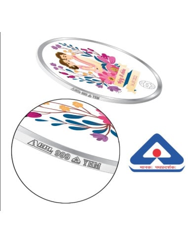 ACPL Personalised BIS Hallmarked Mr & Mrs  Silver Coin Of 20 Gram in 999 Purity / Fineness