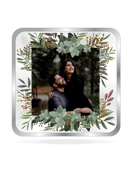 ACPL Personalised BIS Hallmarked Newly Married Silver Square Coin Of 10 Gram in 999 Purity / Fineness