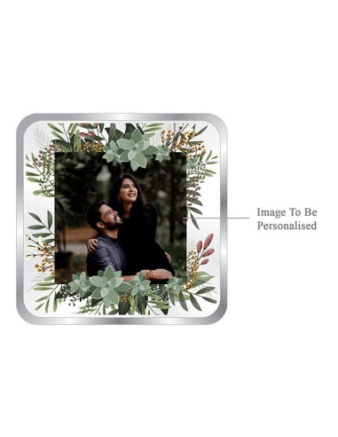 ACPL Personalised BIS Hallmarked Newly Married Silver Square Coin Of 10 Gram in 999 Purity / Fineness