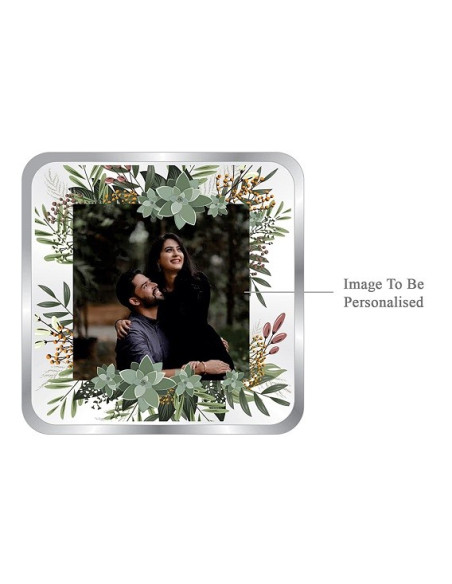 ACPL Personalised BIS Hallmarked Newly Married Silver Square Coin Of 10 Gram in 999 Purity / Fineness