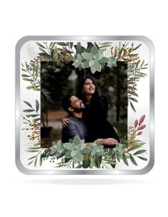 ACPL Personalised BIS Hallmarked Newly Married Silver Square Coin Of 10 Gram in 999 Purity / Fineness