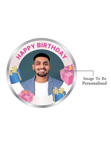 ACPL Personalised BIS Hallmarked Happy Birthday Silver Coin Of 10 Gram in 999 Purity / Fineness