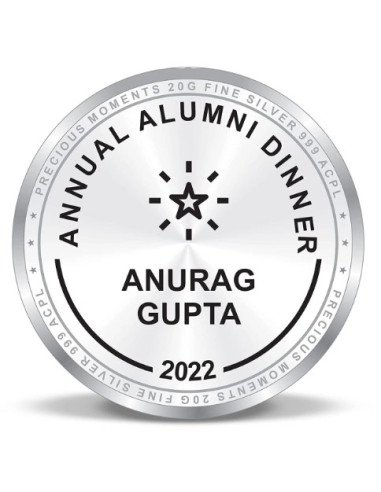 ACPL Personalised BIS Hallmarked Alumni Meet Reunion Silver Coin Of 10 Gram in 999 Purity / Fineness