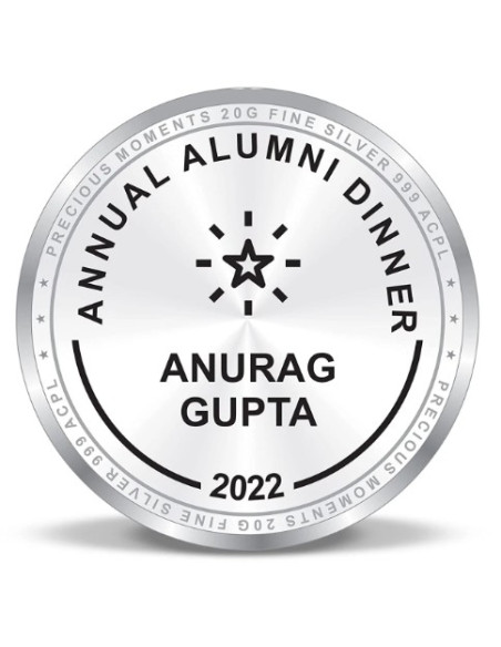 ACPL Personalised BIS Hallmarked Alumni Meet Reunion Silver Coin Of 10 Gram in 999 Purity / Fineness