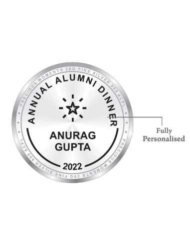 ACPL Personalised BIS Hallmarked Alumni Meet Reunion Silver Coin Of 10 Gram in 999 Purity / Fineness