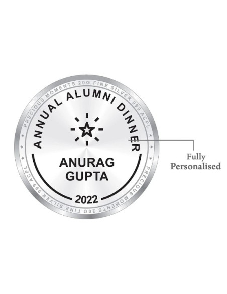 ACPL Personalised BIS Hallmarked Alumni Meet Reunion Silver Coin Of 10 Gram in 999 Purity / Fineness