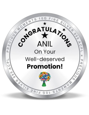 ACPL Personalised BIS Hallmarked Promotion Silver Coin Of 10 Gram in 999 Purity / Fineness