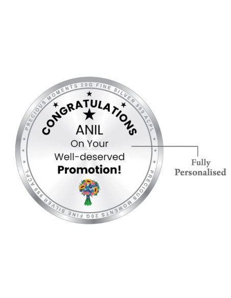 ACPL Personalised BIS Hallmarked Promotion Silver Coin Of 10 Gram in 999 Purity / Fineness