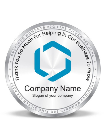 ACPL Personalised BIS Hallmarked Gifting Dealer Silver Coin Of 10 Gram in 999 Purity / Fineness