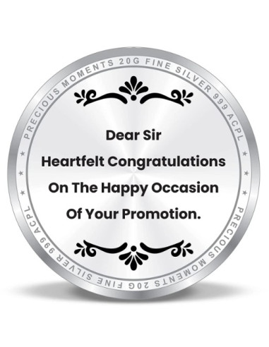 ACPL Personalised BIS Hallmarked Officer Promotion Silver Coin Of 10 Gram in 999 Purity / Fineness