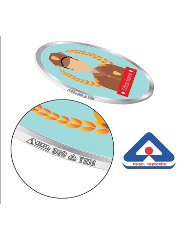 ACPL Personalised BIS Hallmarked Officer Promotion Silver Coin Of 10 Gram in 999 Purity / Fineness