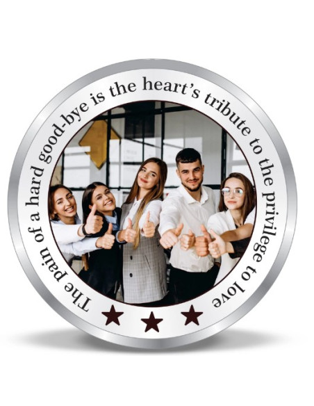 ACPL Personalised BIS Hallmarked  Gifting For Farewell Silver Coin Of 10 Gram in 999 Purity / Fineness