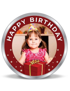 ACPL Personalised BIS Hallmarked Happy Birthday Silver Coin Of 10 Gram in 999 Purity / Fineness