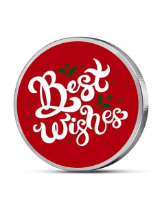 MOHUR Color Best Wishes Silver Coin Of 100 Gram in 999 Purity / Fineness