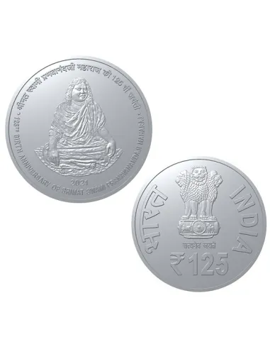 125 Rupees India Govt. Mint 125th Birth Anniversary Of Srimat Swami Pranavanandaji Maharaj  Commemorative coin (Rs.125 Coin)